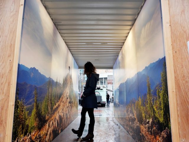 Blue Sky Passage, a winter-themed seasonal art installation in downtown Seattle.
