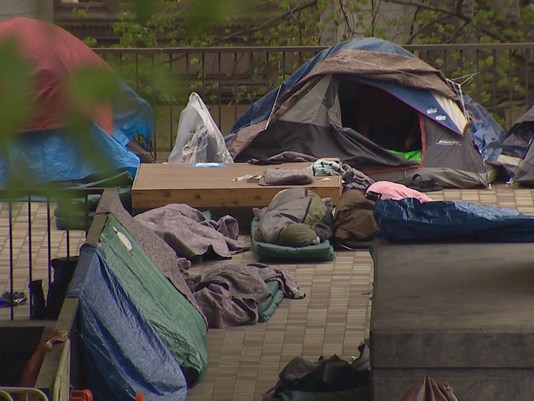 Homeless encampment