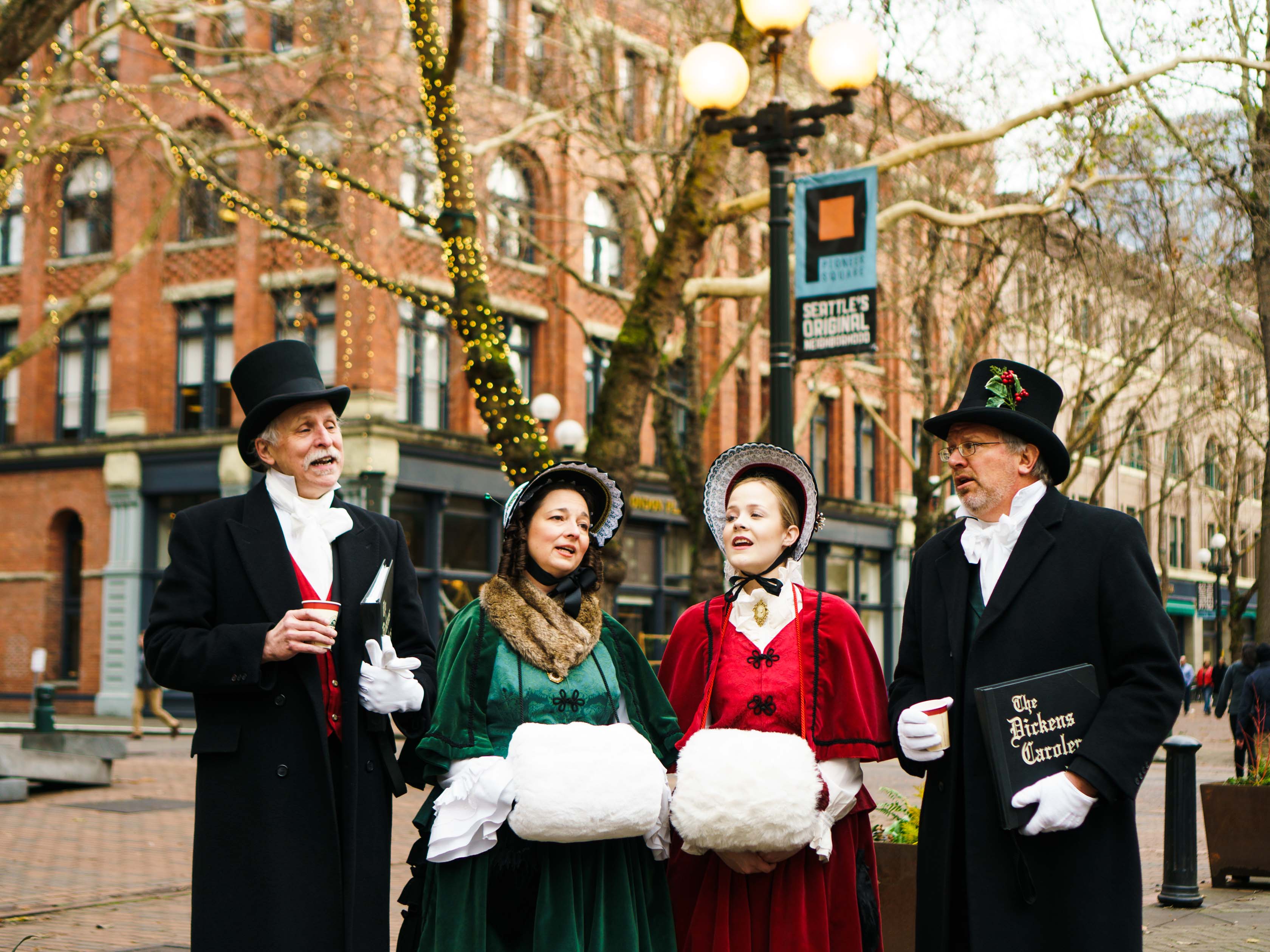 Carolers in Pioneer Square