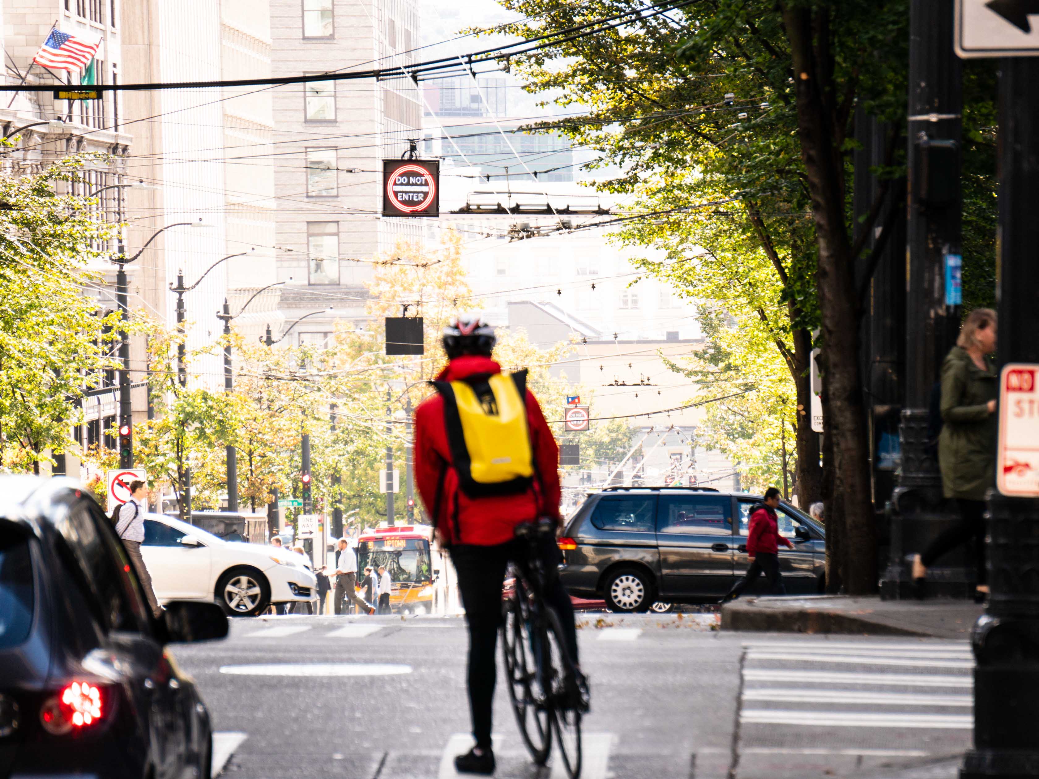 Man on Bike on Third Avenue