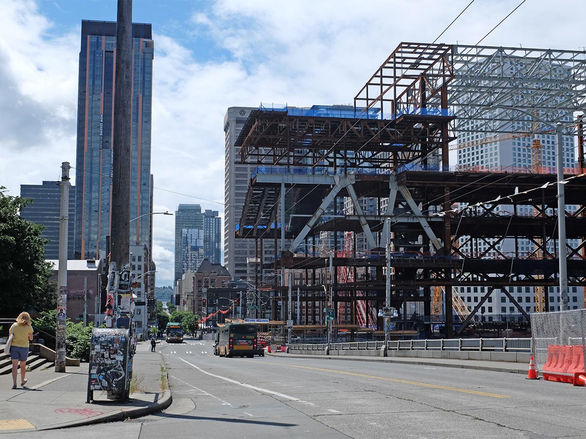 Washington State Convention Center Addition under construction