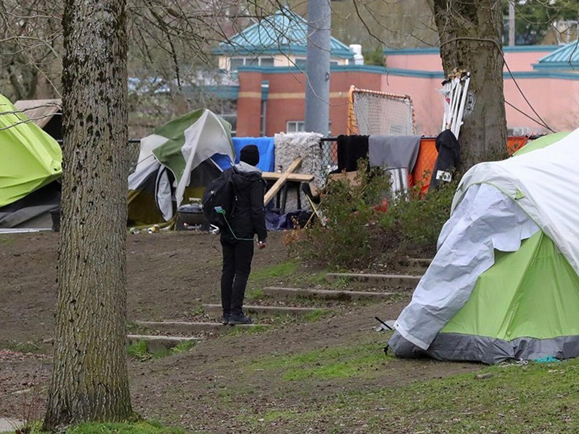 Tent encampment