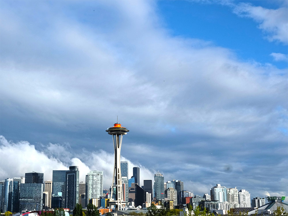 Seattle cityscape, including Space Needle