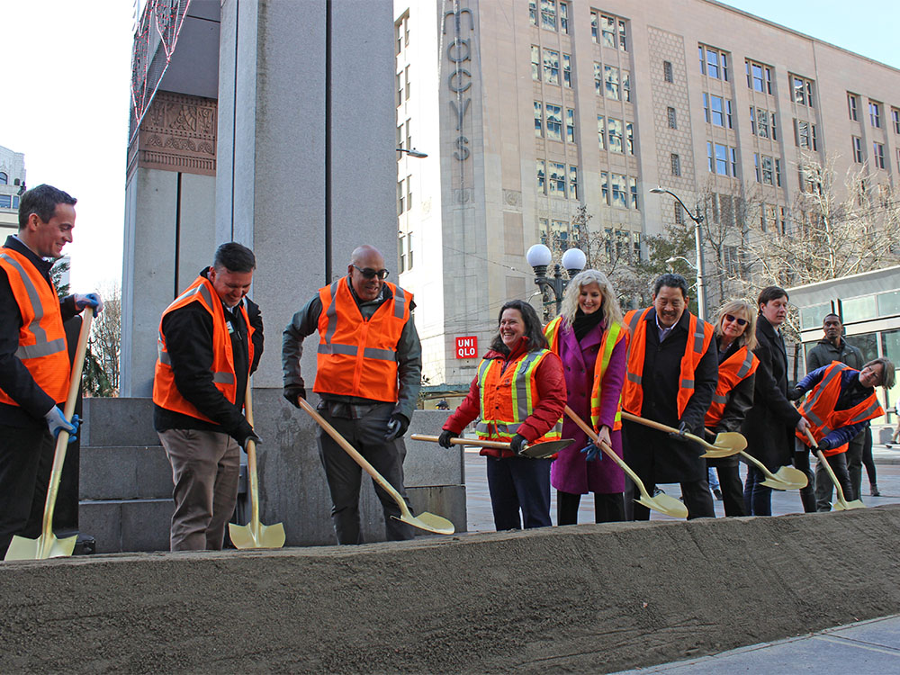 Pike Pine groundbreaking at Westlake Park