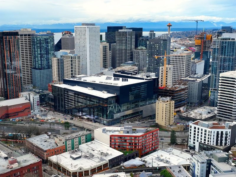 Cityscape: Convention Center addition in downtown Seattle