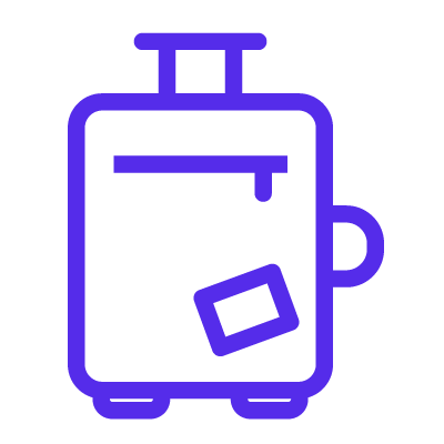Suitcase icon - purple