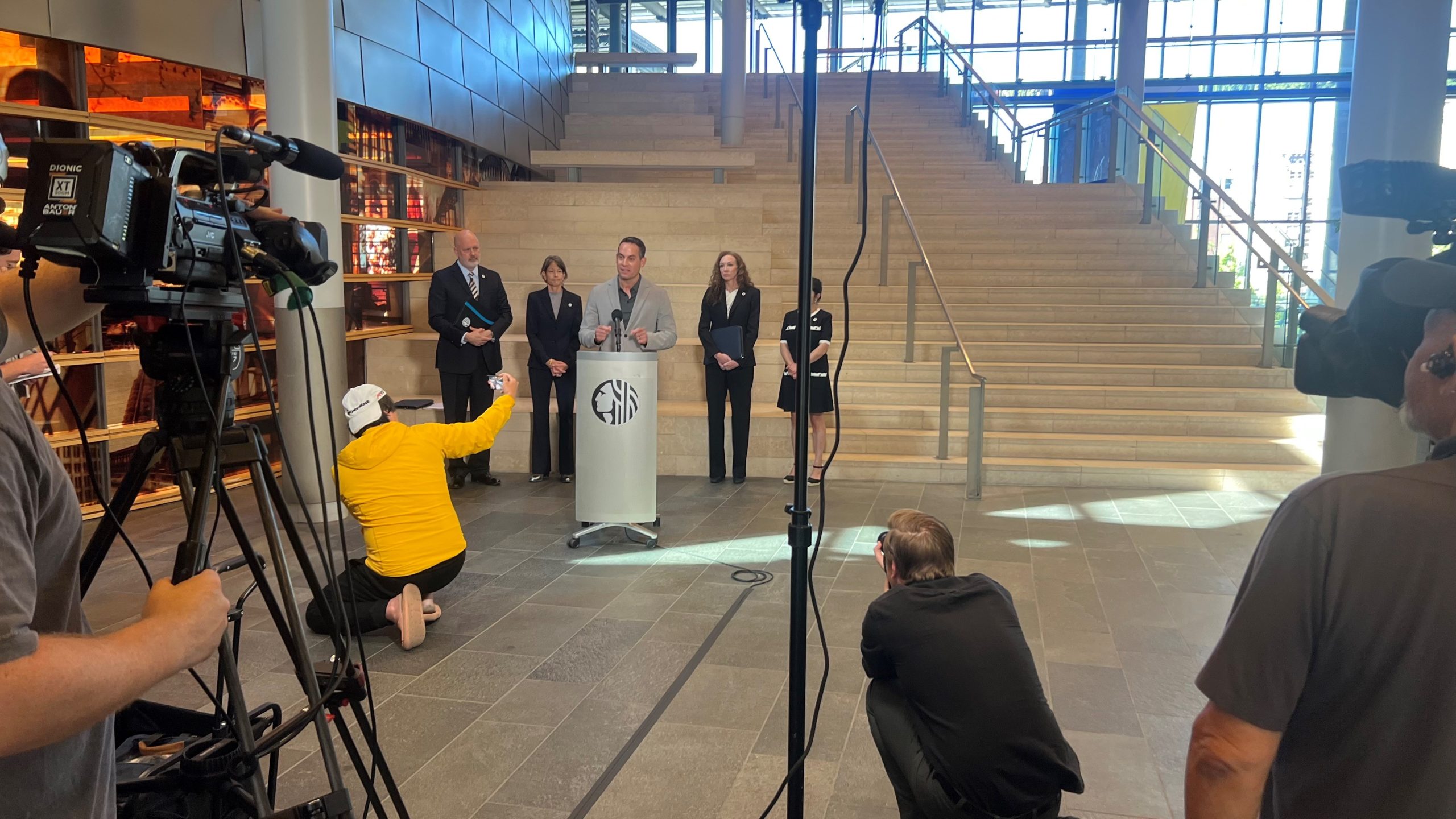 Jon at City Hall discussing SODA