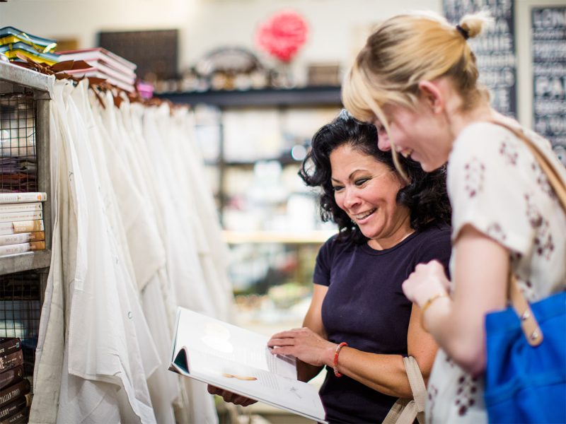Two women shopping