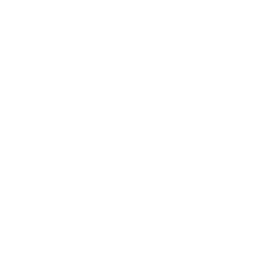 White outline icon: park bench, tree and birds