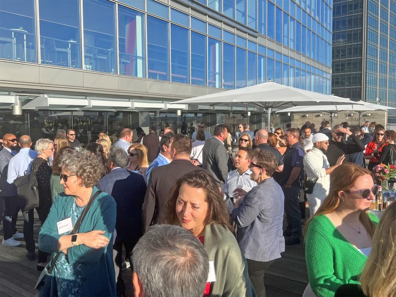 Rooftop member reception