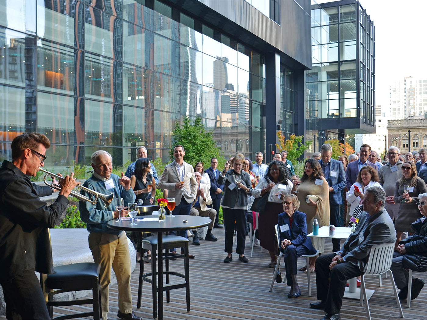 Guests at September Rooftop Member Reception