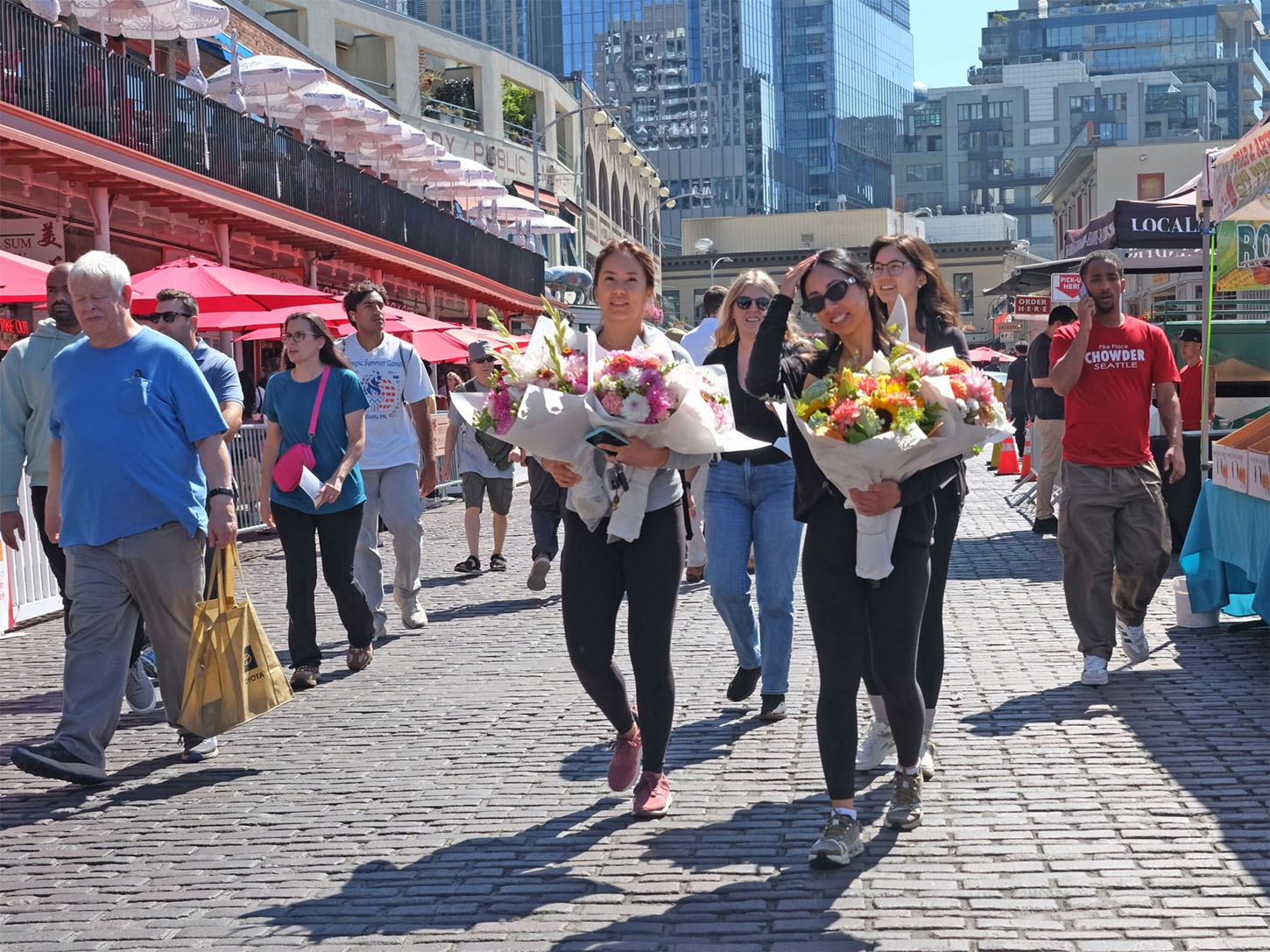 Pike Place Market visitors