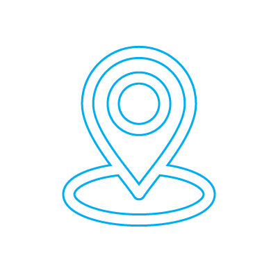 Map icon in white outline