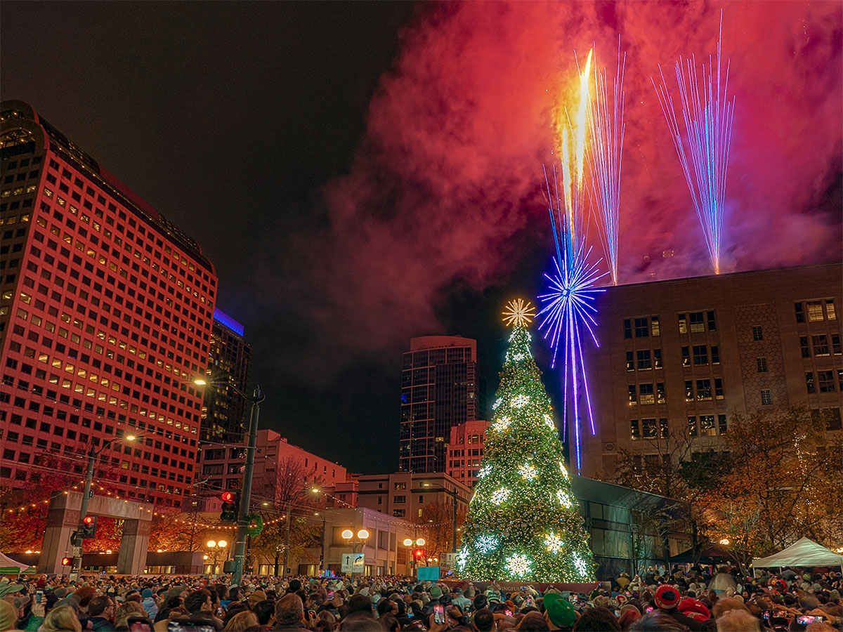 Tree lighting celebration