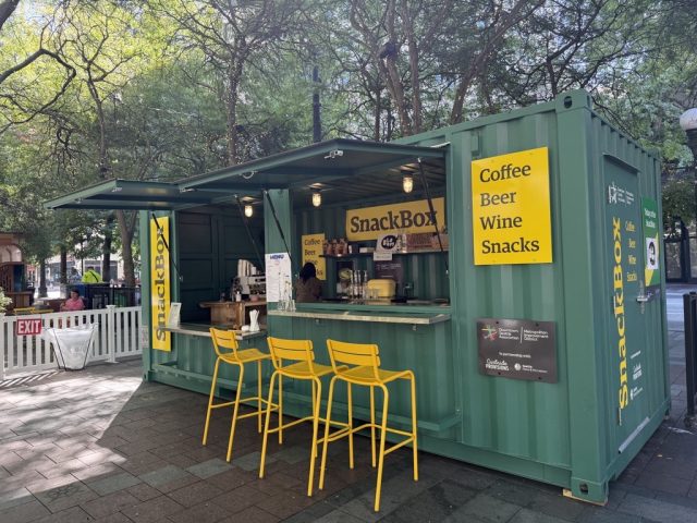 A look at the SnackBox concession stand in Westlake Park.