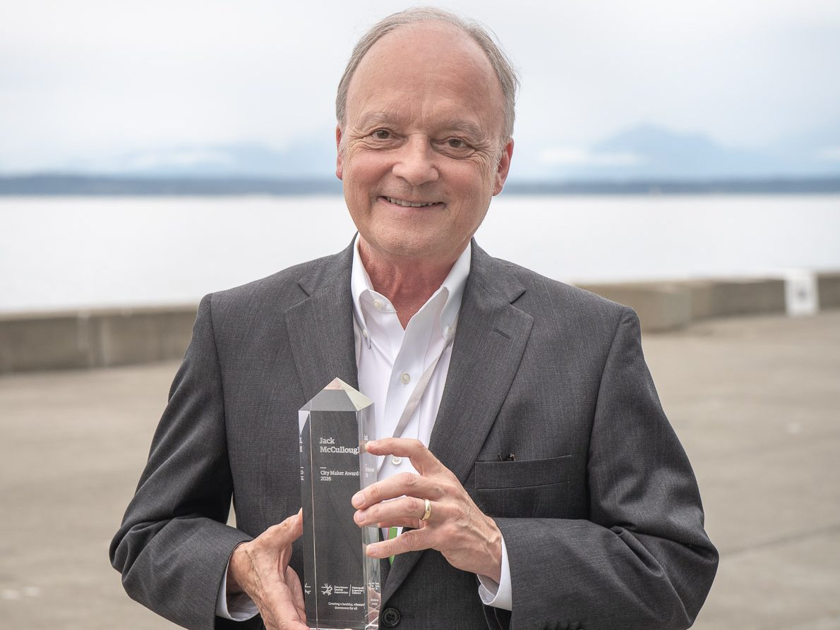 Jack McCullough poses after being named DSA City Maker of the Year at DSA/MID's Annual Meeting & Party on June 25, 2026.