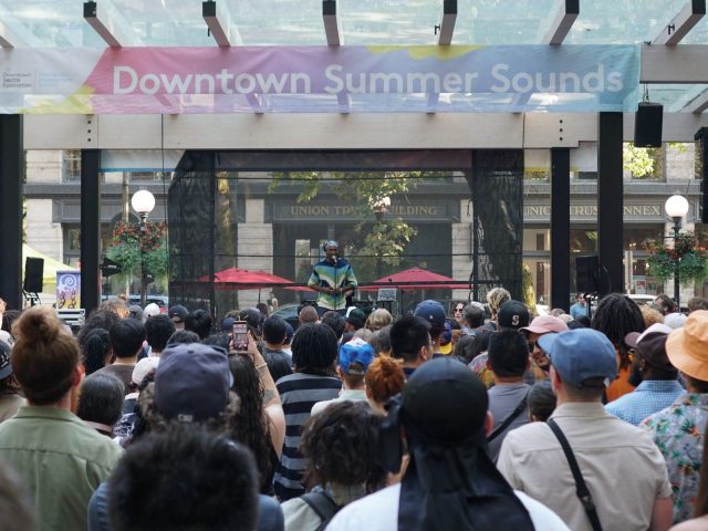 Saba performs at Downtown Summer Sounds in Occidental Square