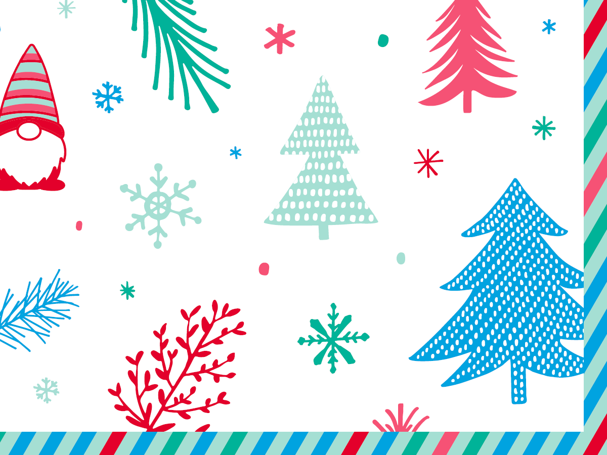 Holiday foliage and gnome