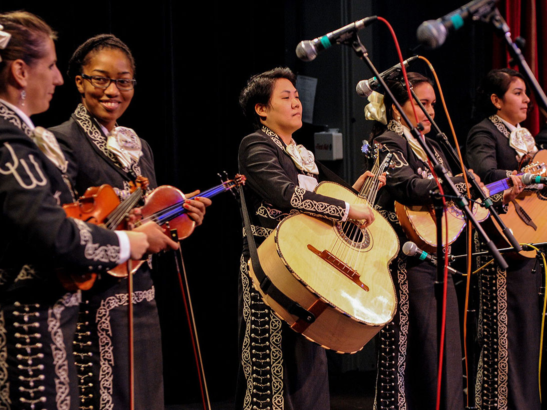 Singers on stage
