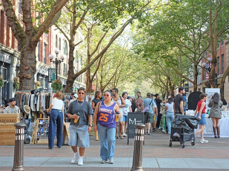 Pioneer Square visitors
